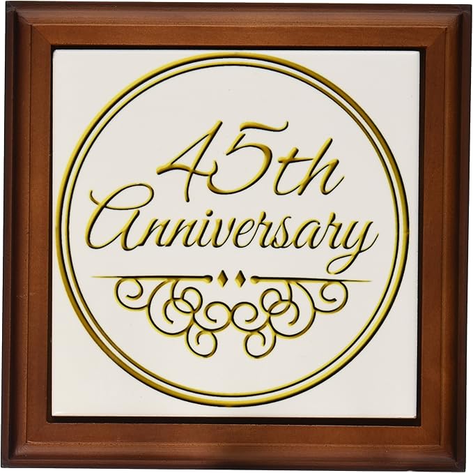 45th anniversary gift gold text for celebrating wedding